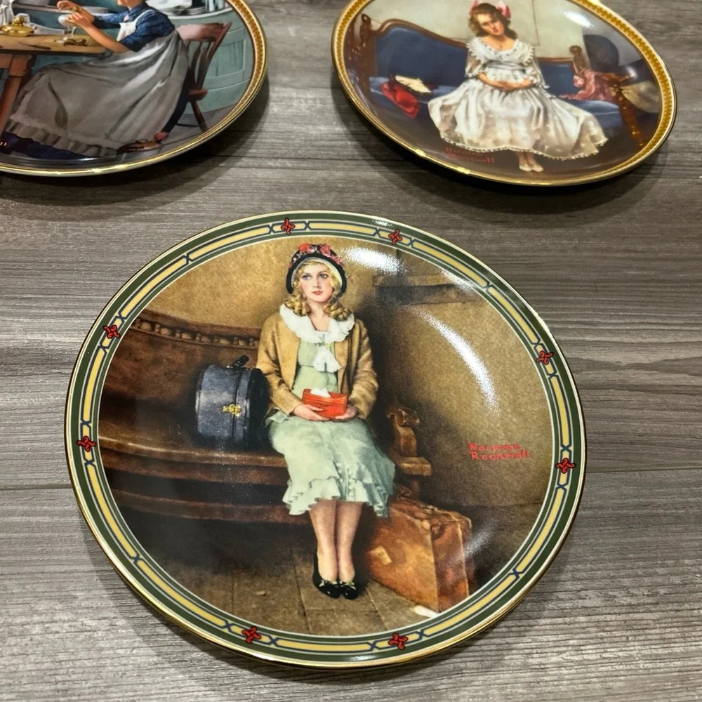 Norman Rockwell Lot of 8 Plates - Picture 3 of 15